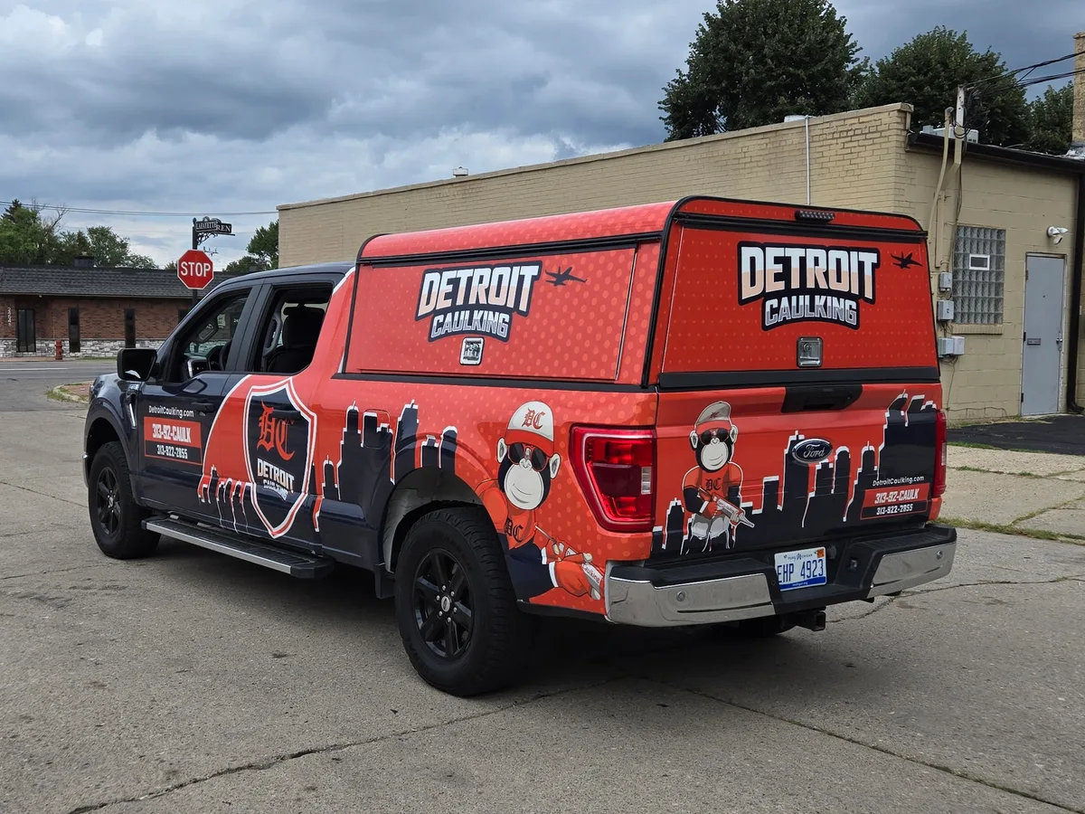Partial wrap on a Ford F-150 truck in Allen Park, MI