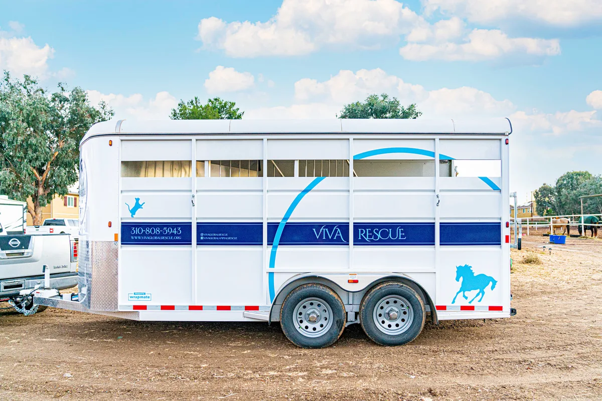 Partial wrap on a trailer in Los Angeles, CA