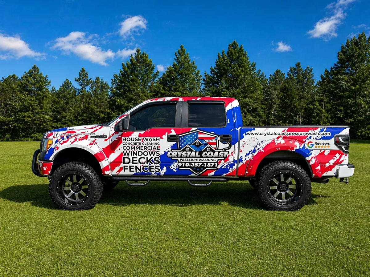 Full wrap on a Ford F-150 truck in Jacksonville, NC