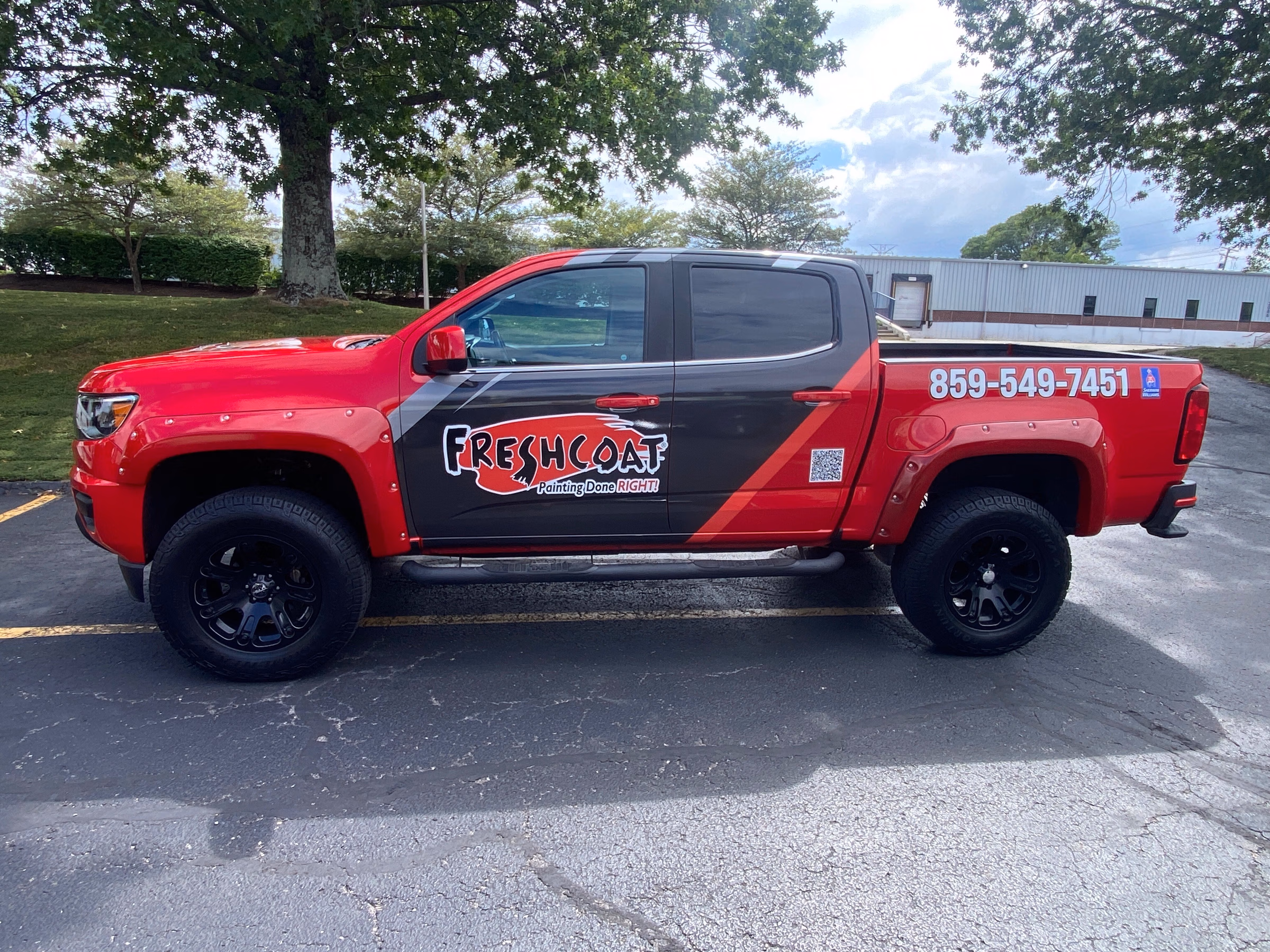 Partial wrap on a Chevrolet Colorado truck in Lexington, KY