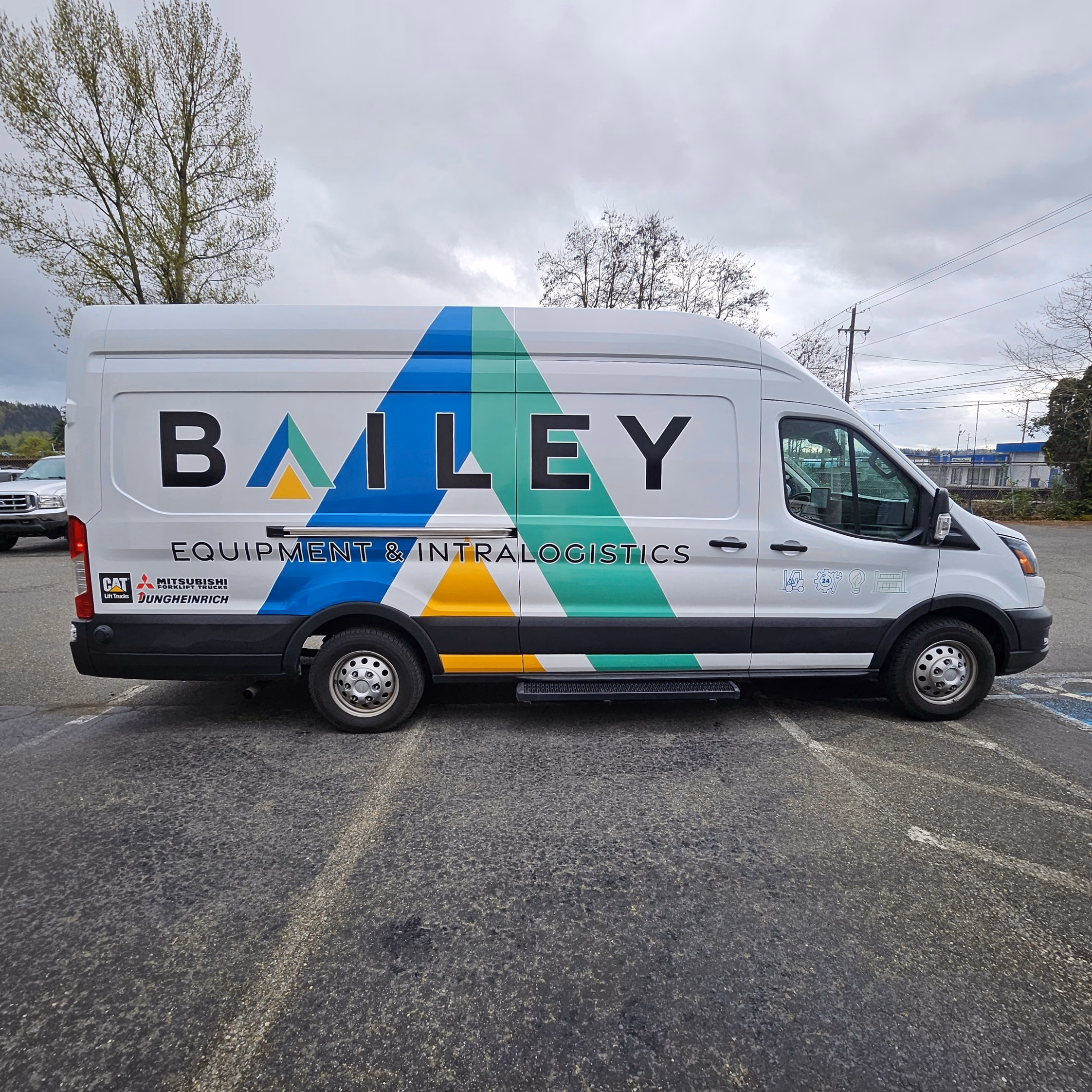 Partial wrap on a Ford Transit van in Kent, WA
