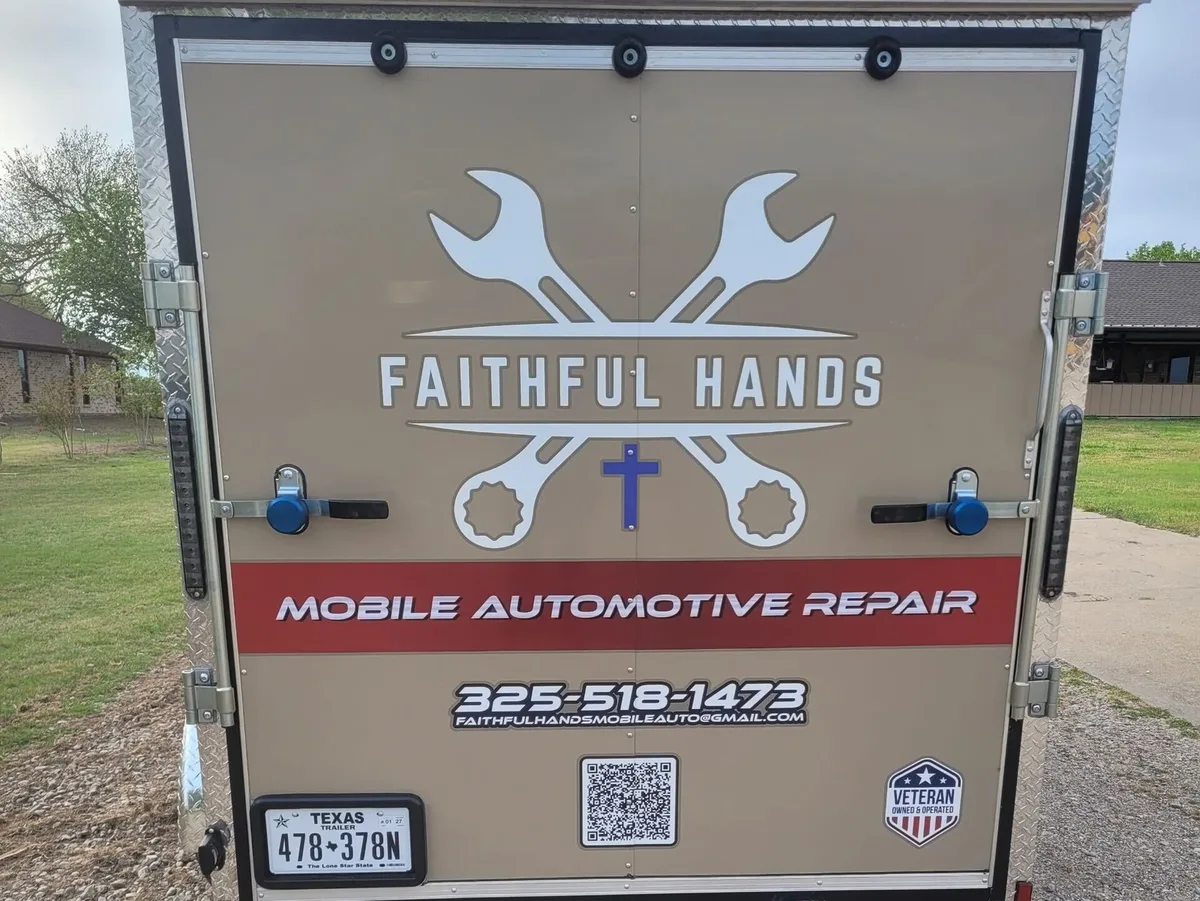 Partial wrap on a trailer in San Angelo, TX