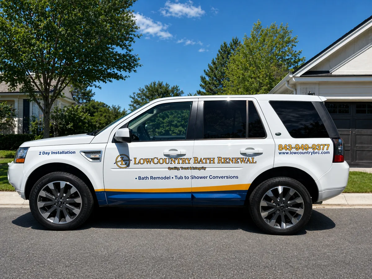 Spot graphics on a Land Rover Freelander SUV in Bluffton, SC