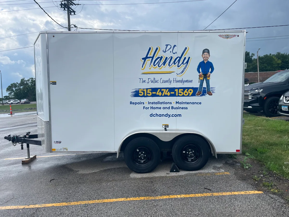 Spot graphics on an I-80 trailer in Waukee, IA