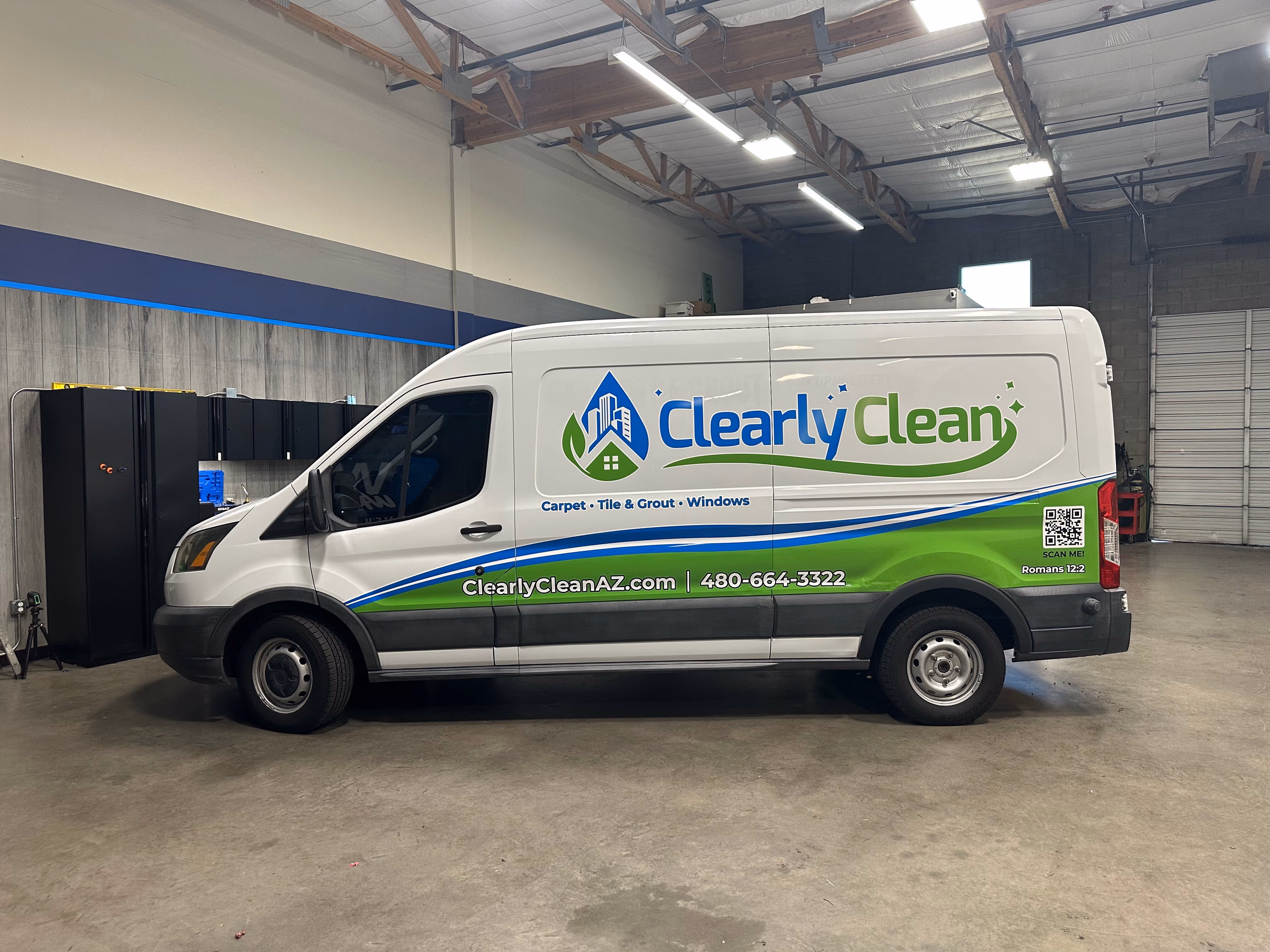 Partial wrap on a Ford Transit van in Phoenix, AZ