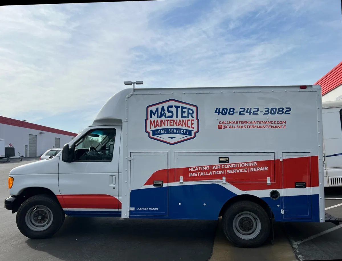 Spot graphics on a Ford Econoline in San Jose, CA