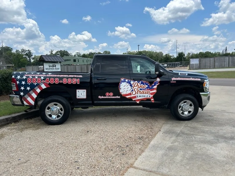 Spot graphics on a RAM 2500 truck in Madison, MS