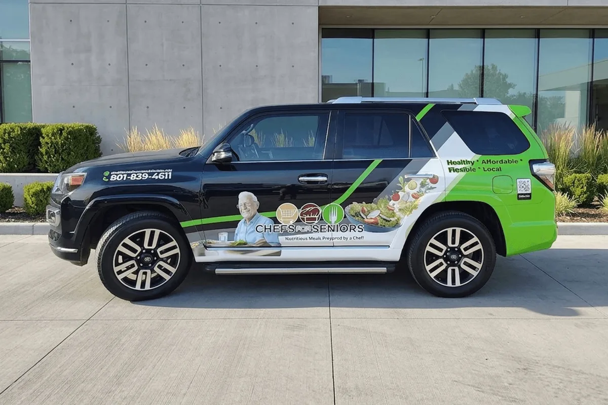 Partial wrap on a Toyota 4Runner SUV in Salt Lake City, UT