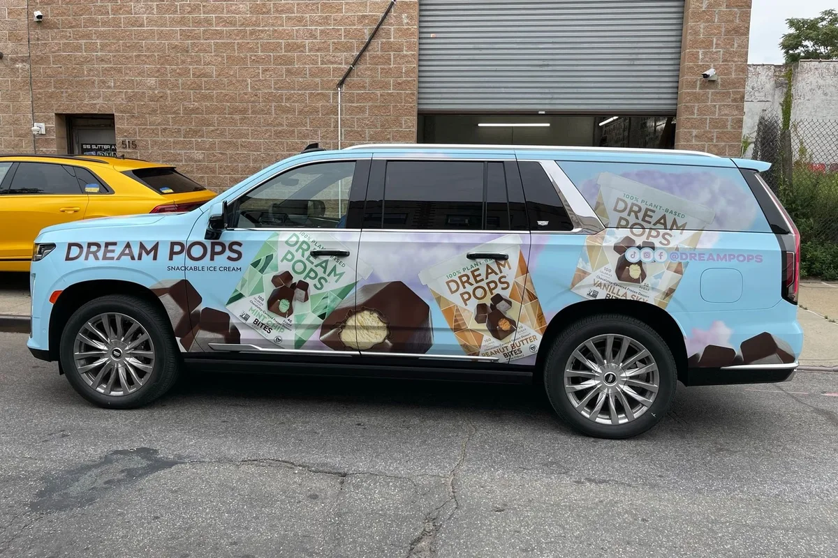 Full wrap on a Cadillac Escalade SUV in Brooklyn, NY