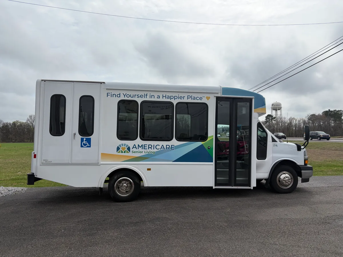 Partial wrap on a Chevrolet Express Cutaway in Elizabethtown, KY
