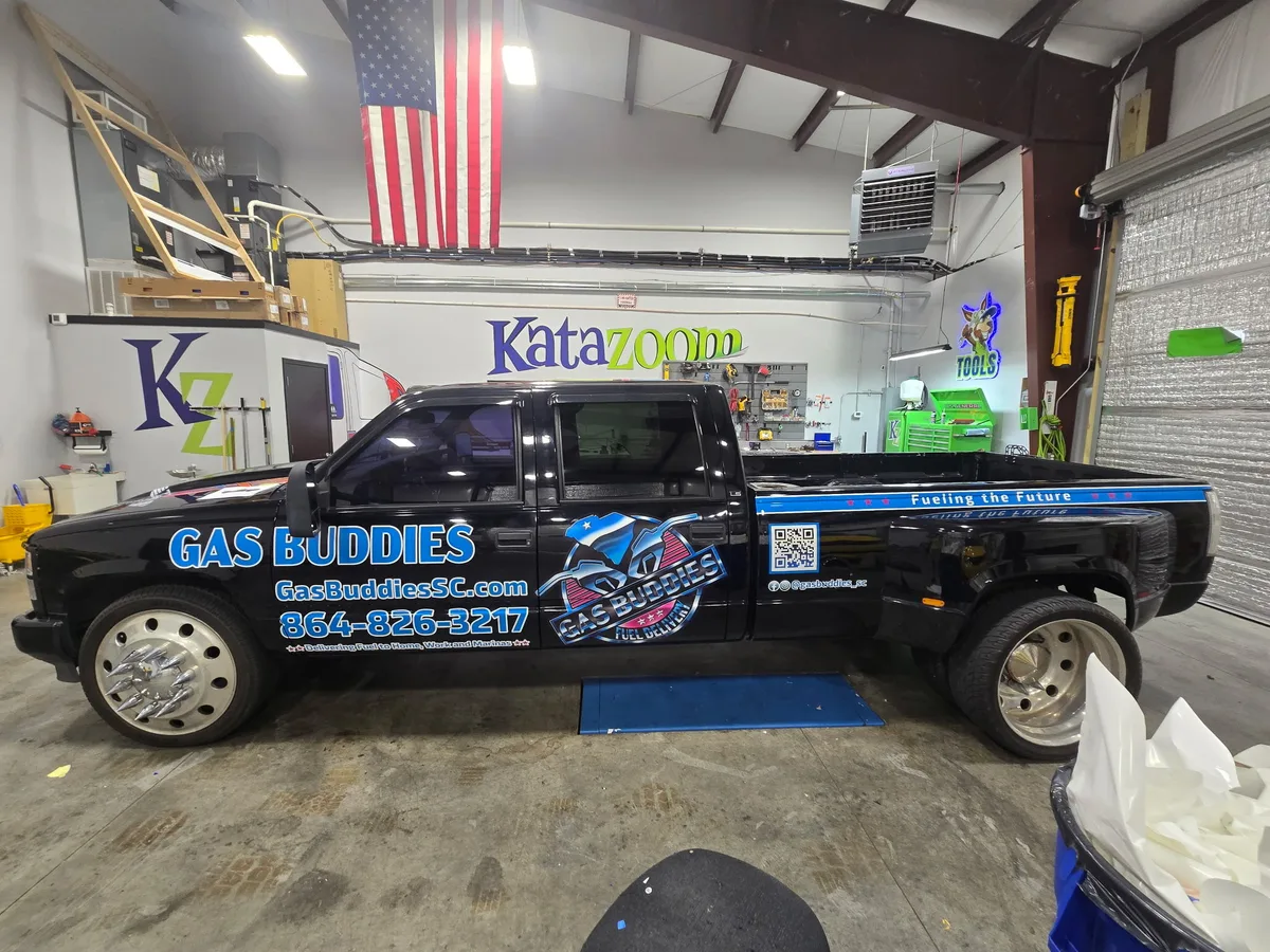 Spot graphics on a Chevrolet C/K truck in Spartanburg, SC