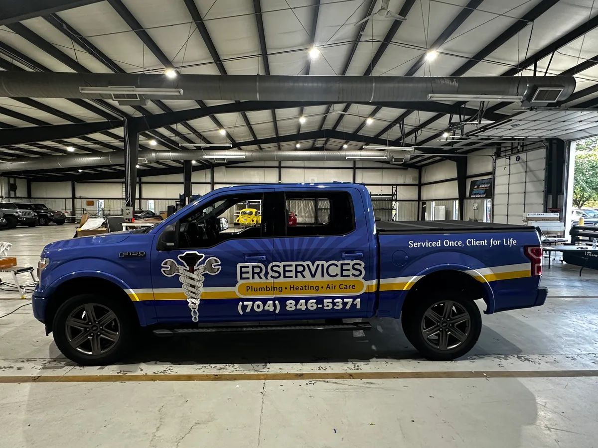 Partial wrap on a Ford F-150 truck in Charlotte, NC