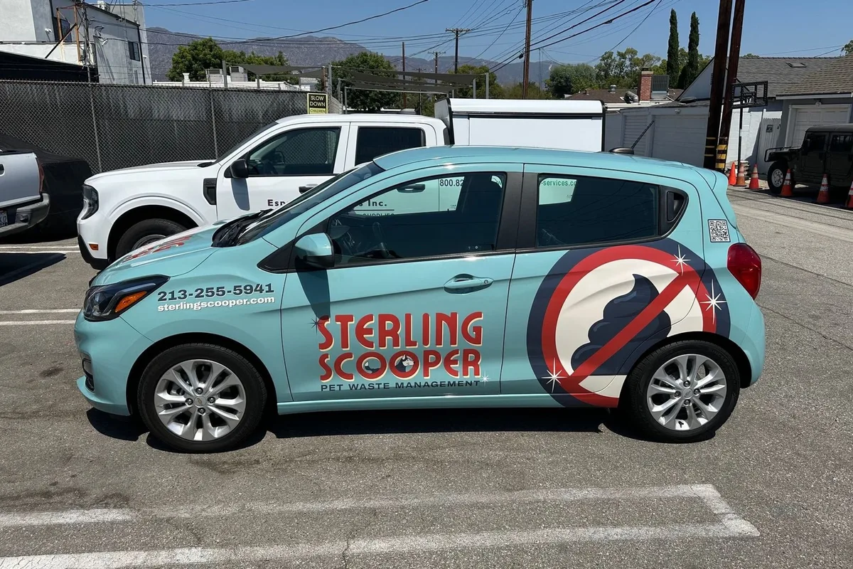 Full wrap on a Mitsubishi Mirage in Los Angeles, CA