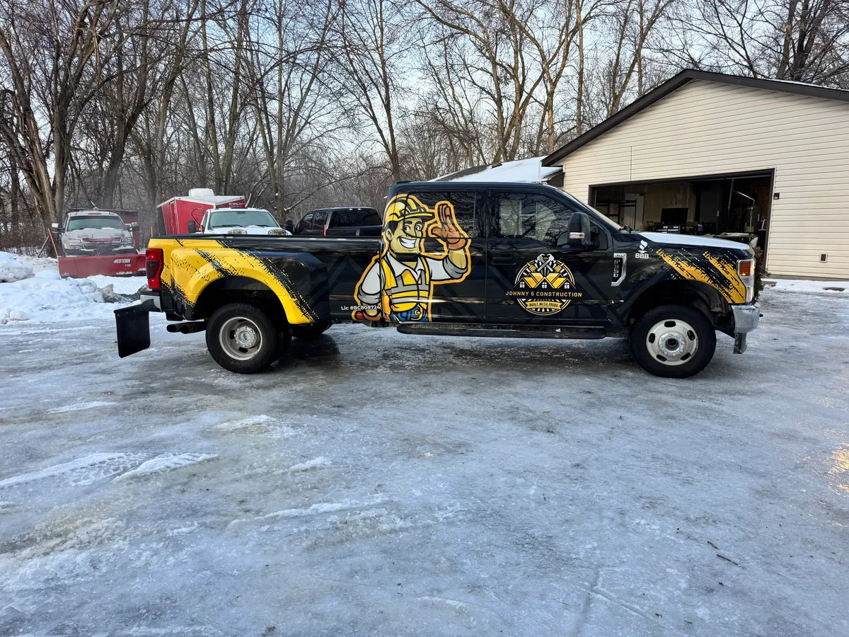 Partial wrap on a Ford F-250 truck in Minneapolis, MN