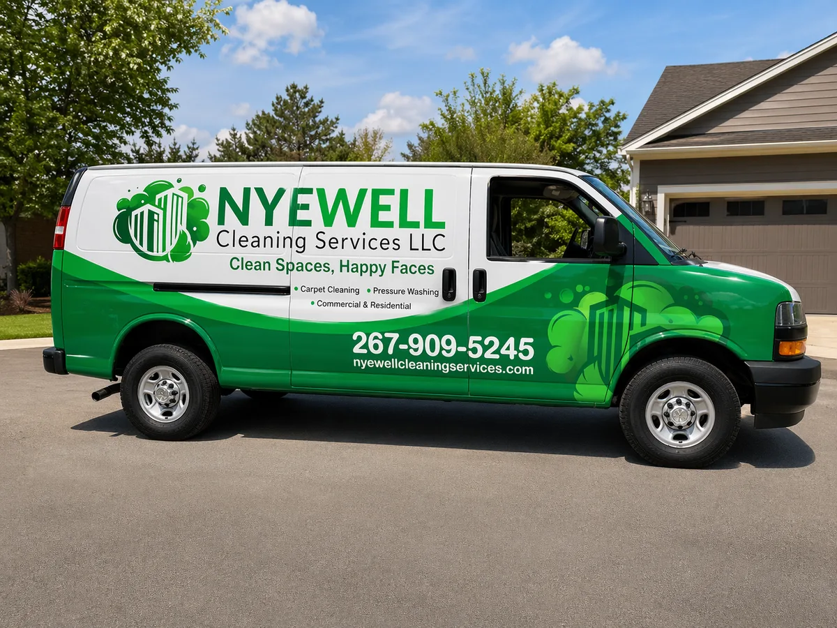 Partial wrap on a Chevrolet Express van in Pittsburgh, PA