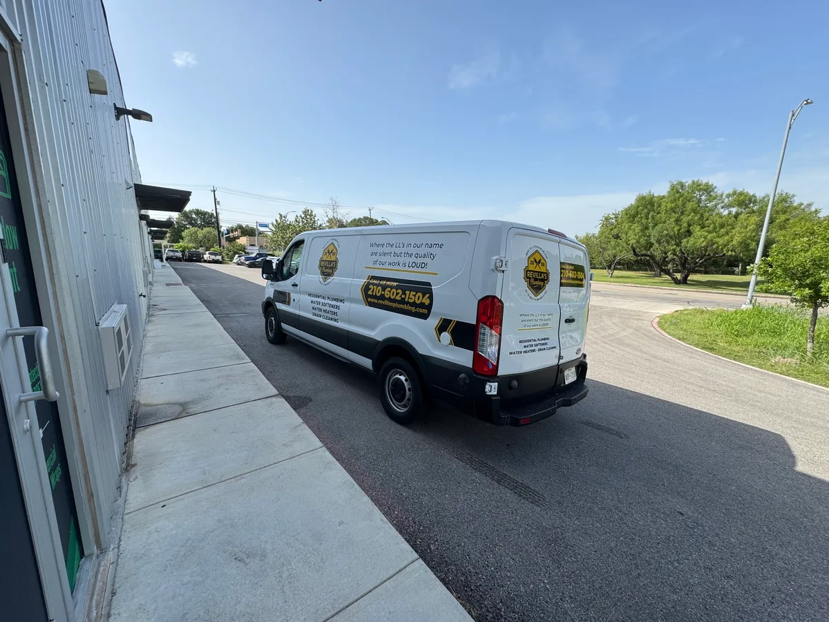 Spot graphics on a Ford Transit van in San Antonio, TX