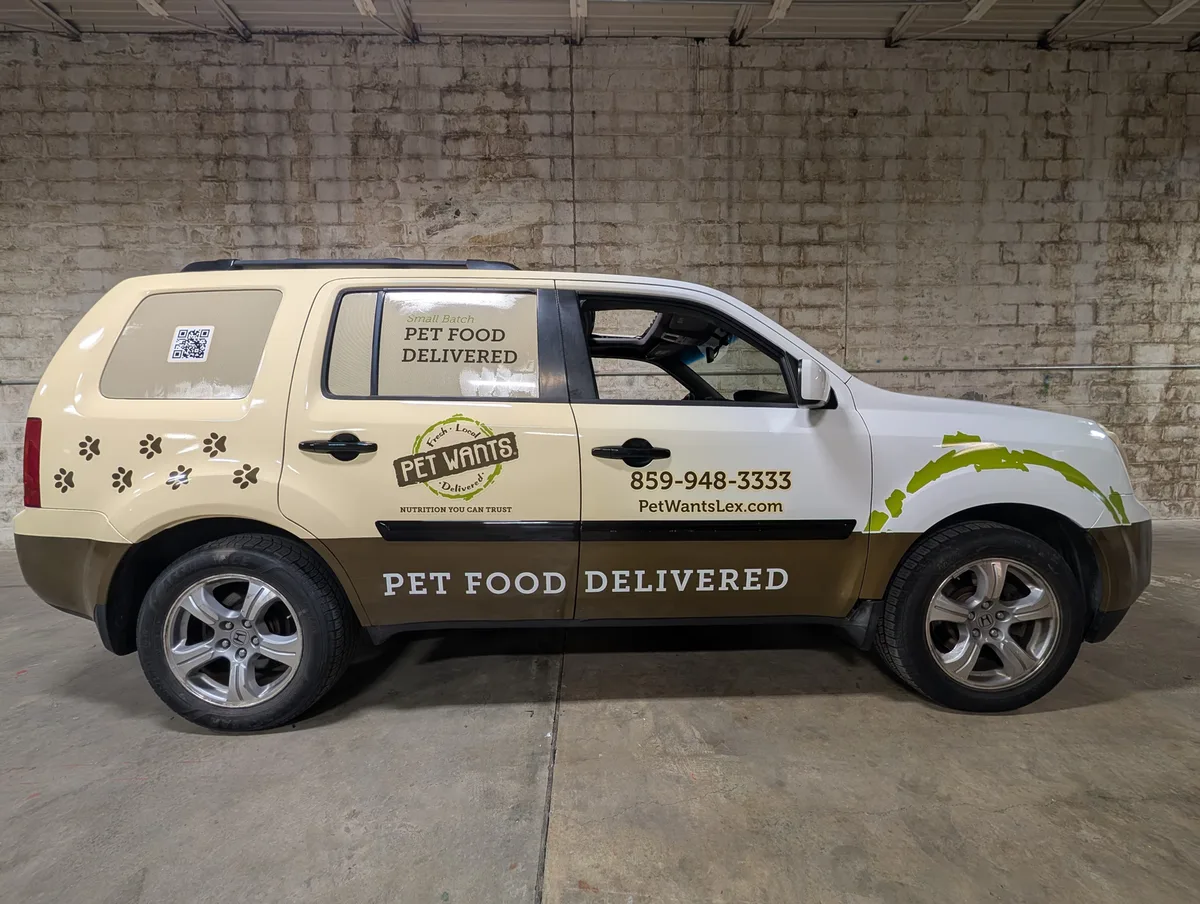 Partial wrap on a Honda Pilot SUV in Lexington, KY