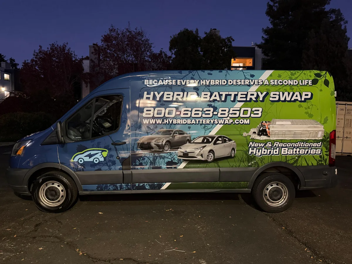 Full wrap on a Ford Transit van in Fairfield, CA