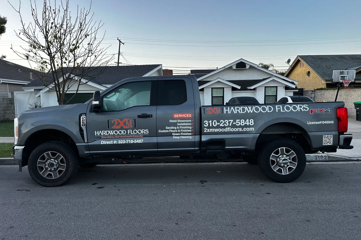 Spot graphics on a Ford F-Series Super Duty truck in Los Angeles, CA