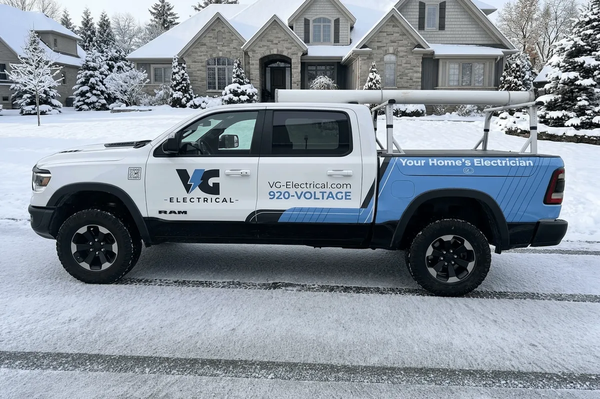 Partial wrap on a RAM Ram 1500 truck in Appleton, WI