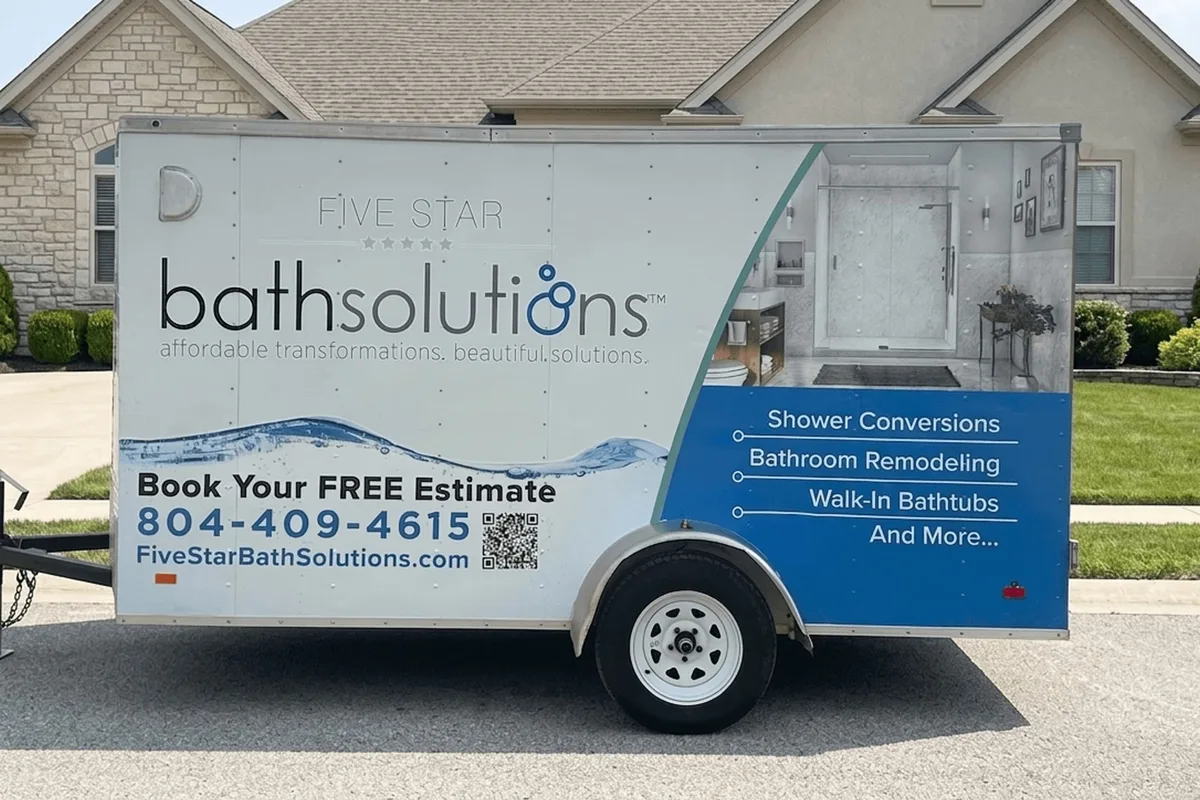 Partial wrap on a trailer in Richmond, VA