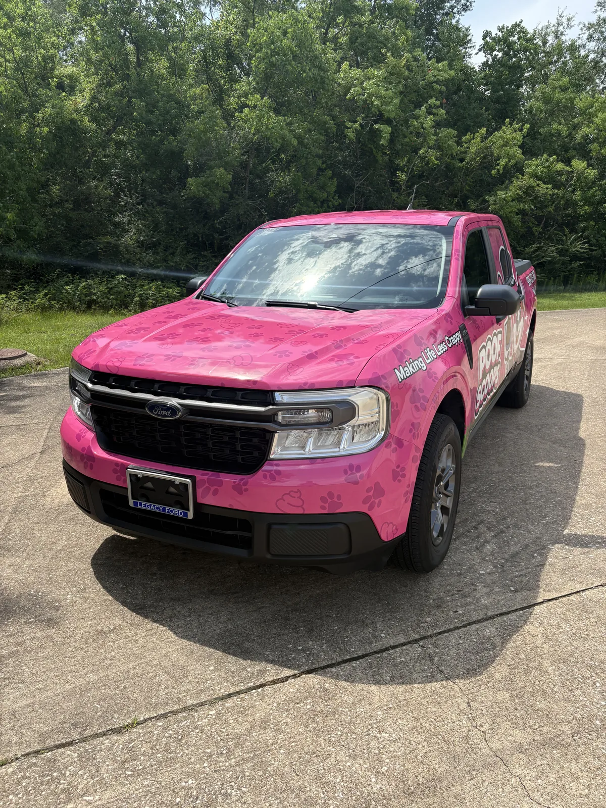 Full wrap on a Ford Maverick truck in Conroe, TX