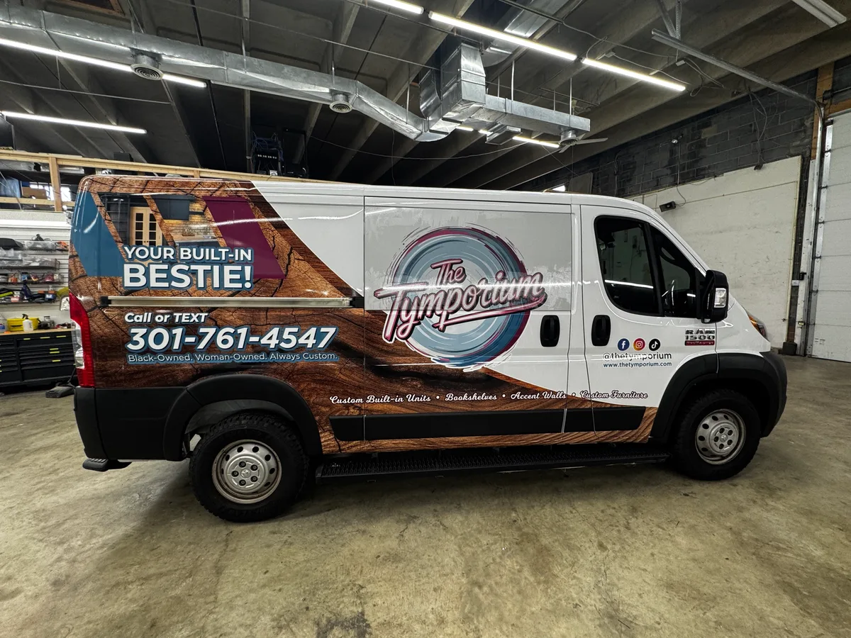 Partial wrap on a RAM ProMaster 1500 van in Gaithersburg, MD
