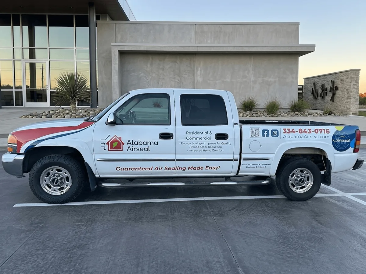 Spot graphics on a GMC Sierra truck in Ozark, AL