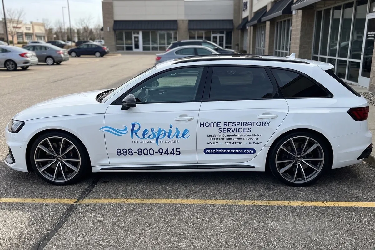 Spot graphics on an Audi A4 Avant in Charlotte, NC