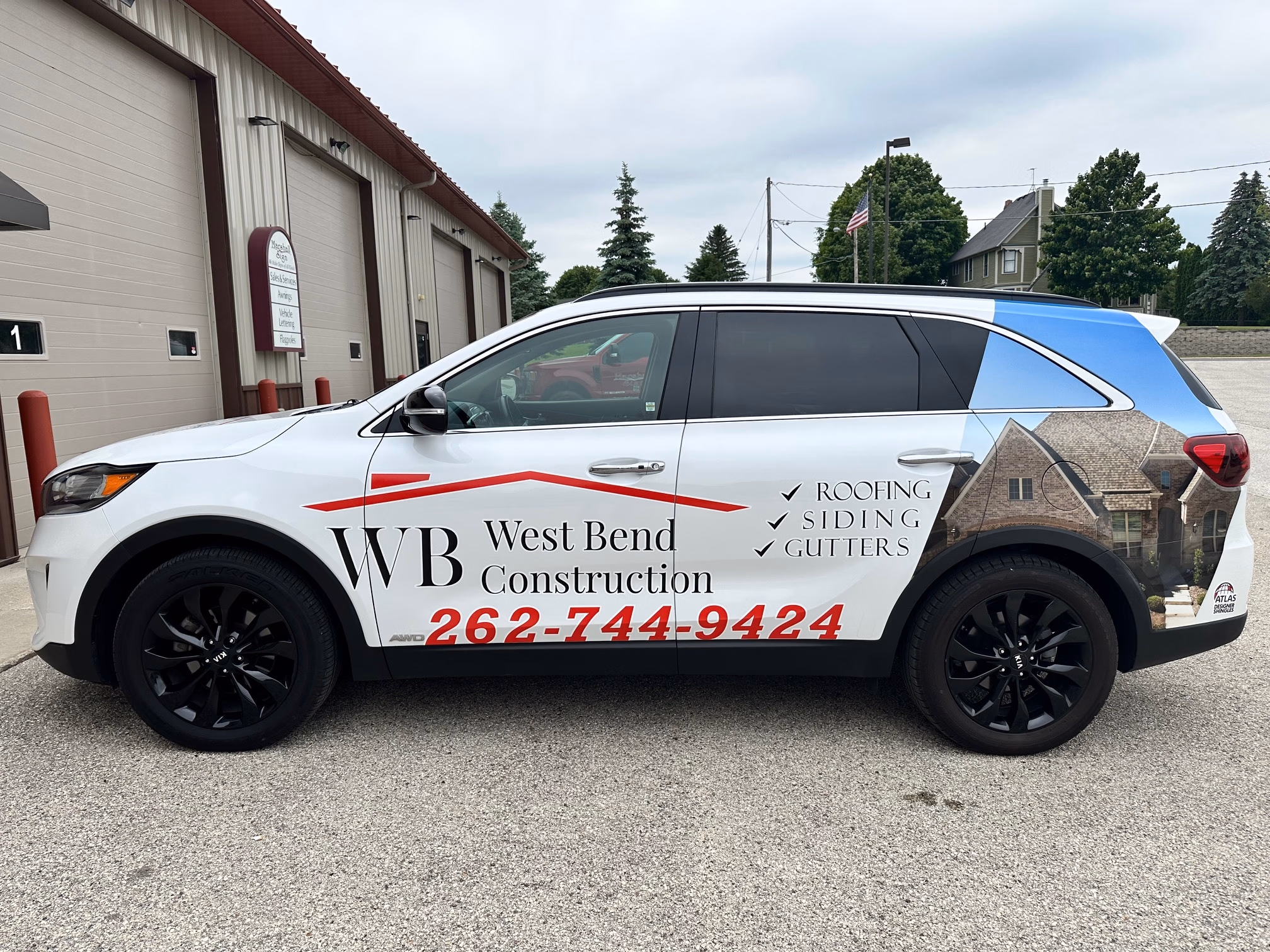 West Bend Construction vehicle wrap in West Bend, WI