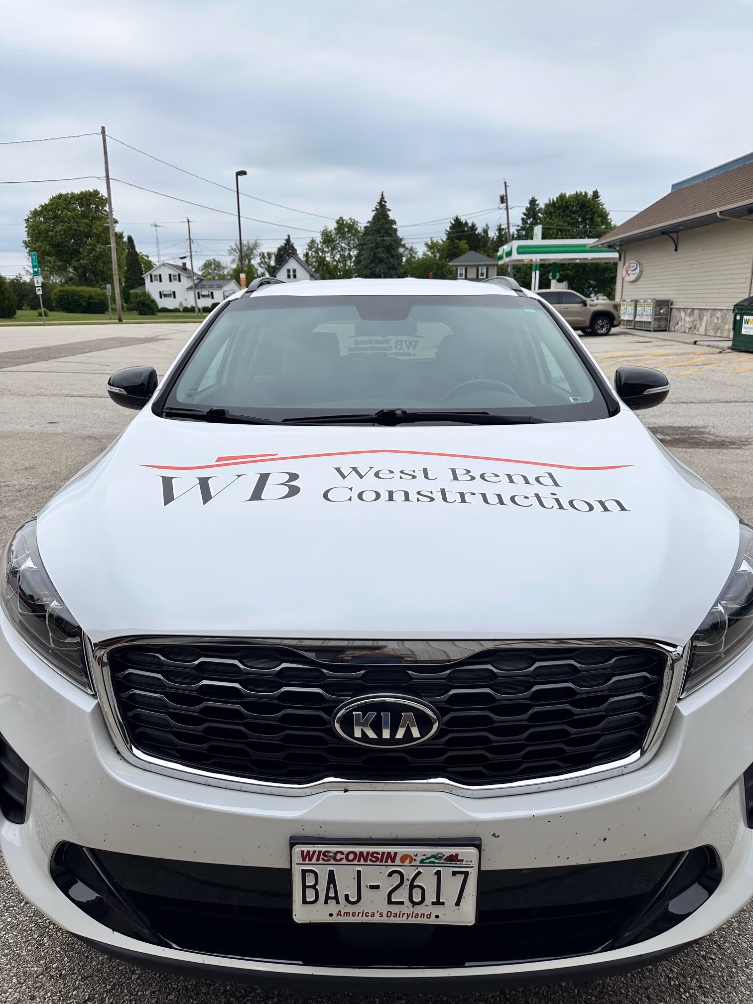 West Bend Construction vehicle wrap in West Bend, WI