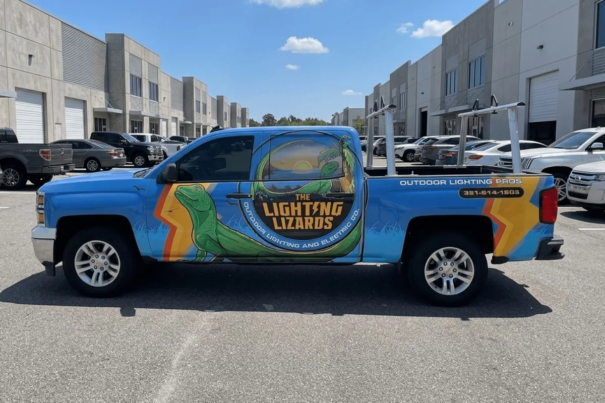 Full wrap on a Chevrolet Silverado truck in Gainesville, FL