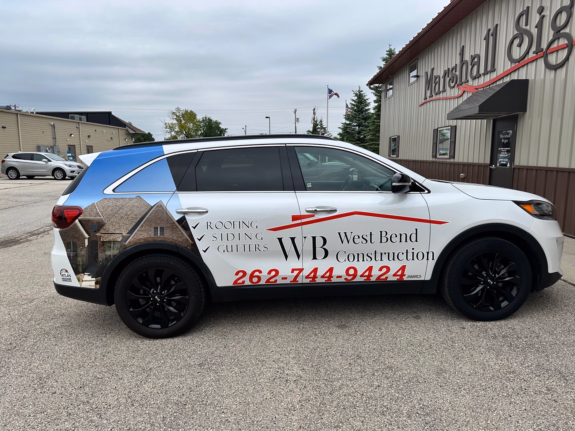 West Bend Construction vehicle wrap in West Bend, WI