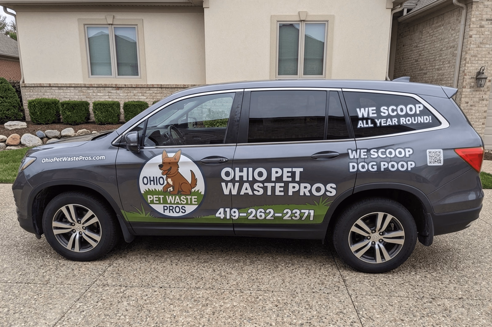 Ohio Pet Waste Pros vehicle wrap in Toledo, OH