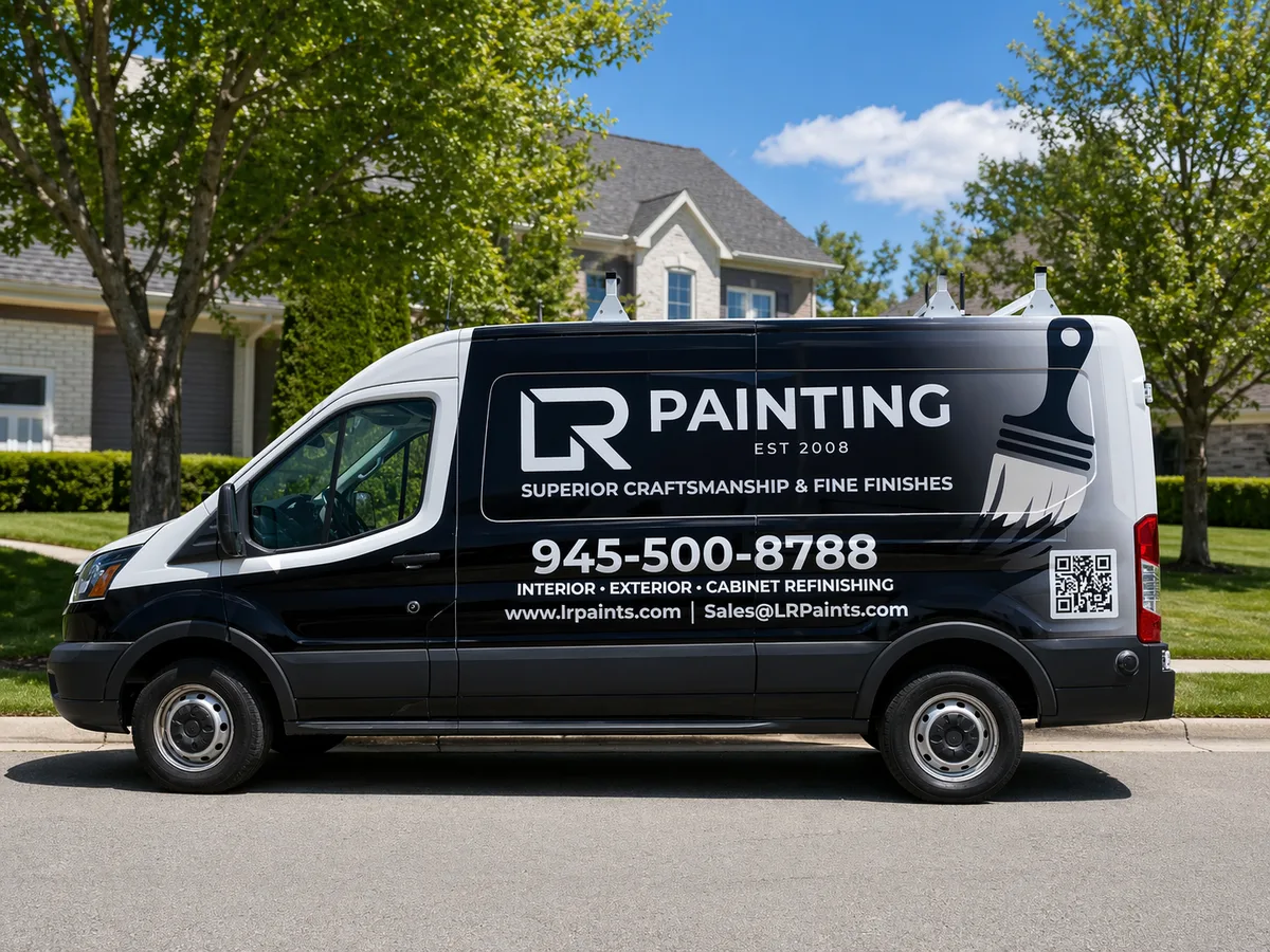 Partial wrap on a Ford Transit van in Dallas, TX