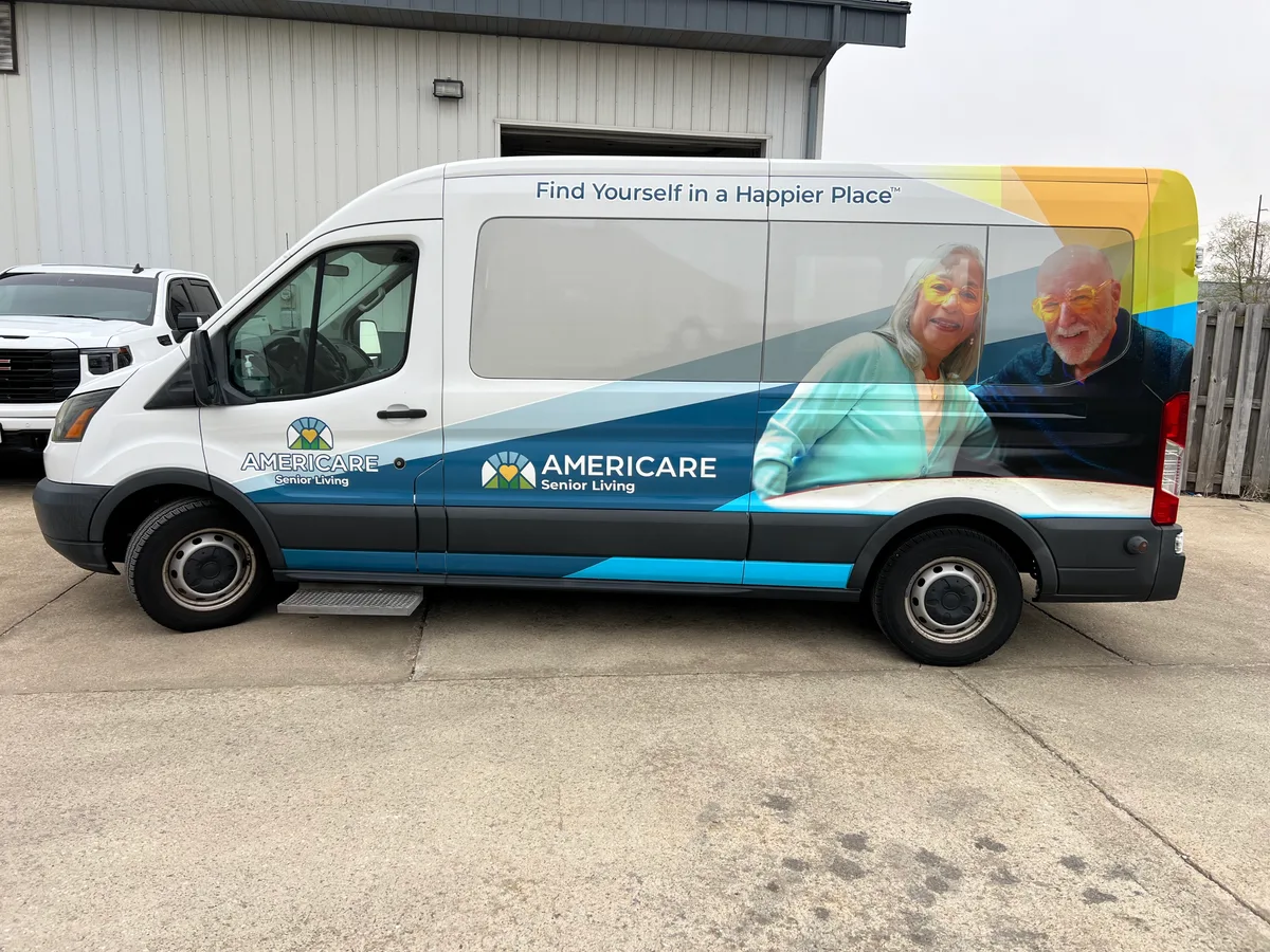 Full wrap on a Ford Transit van in Springfield, IL
