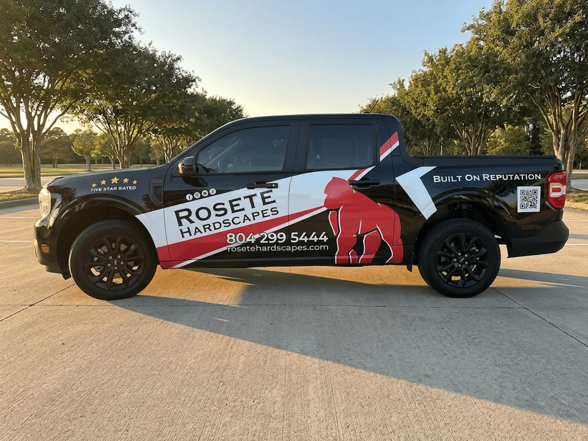 Partial wrap on a Ford F-150 truck in Richmond, VA