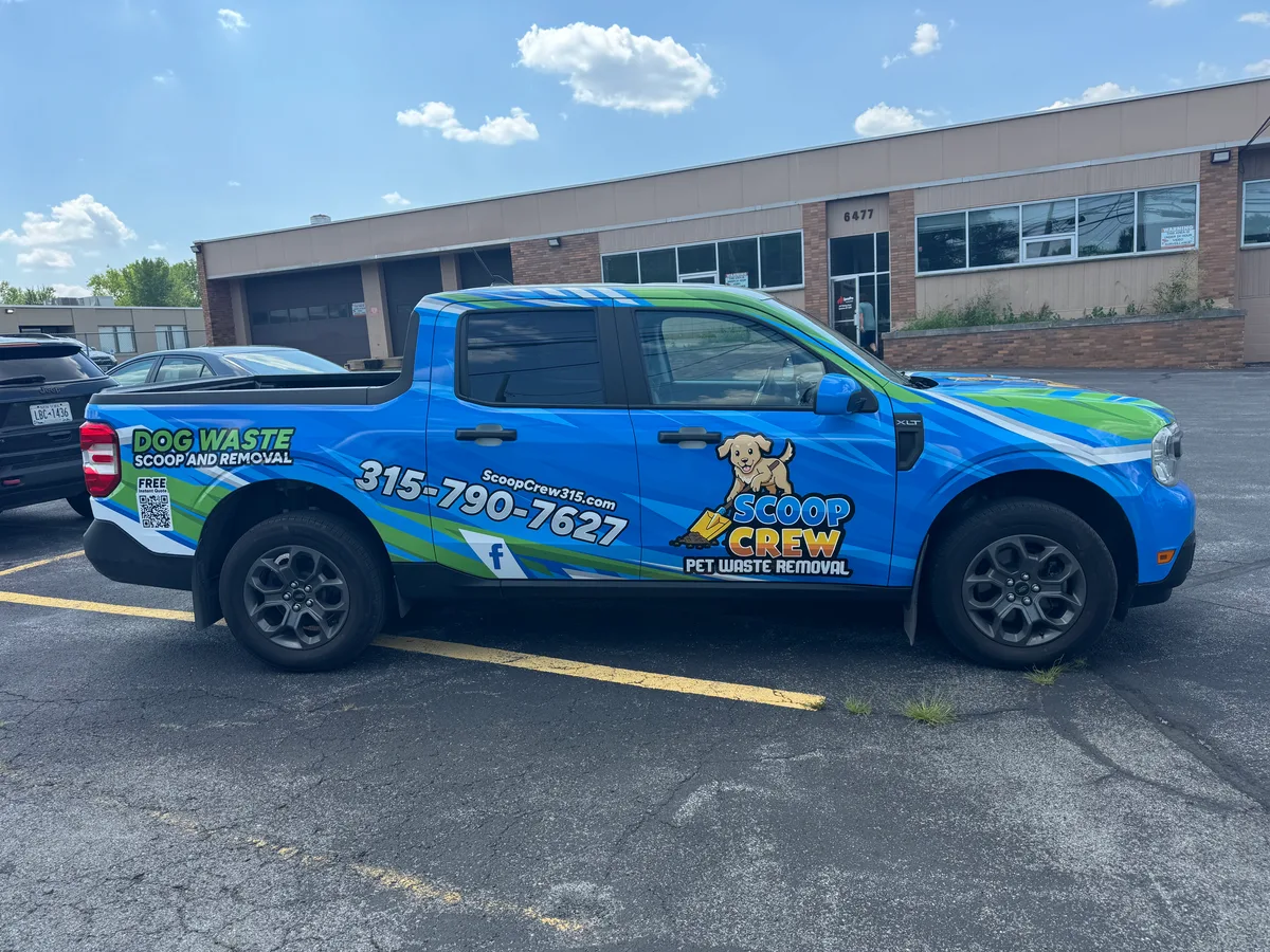 Full wrap on a Ford Maverick truck in Utica, NY