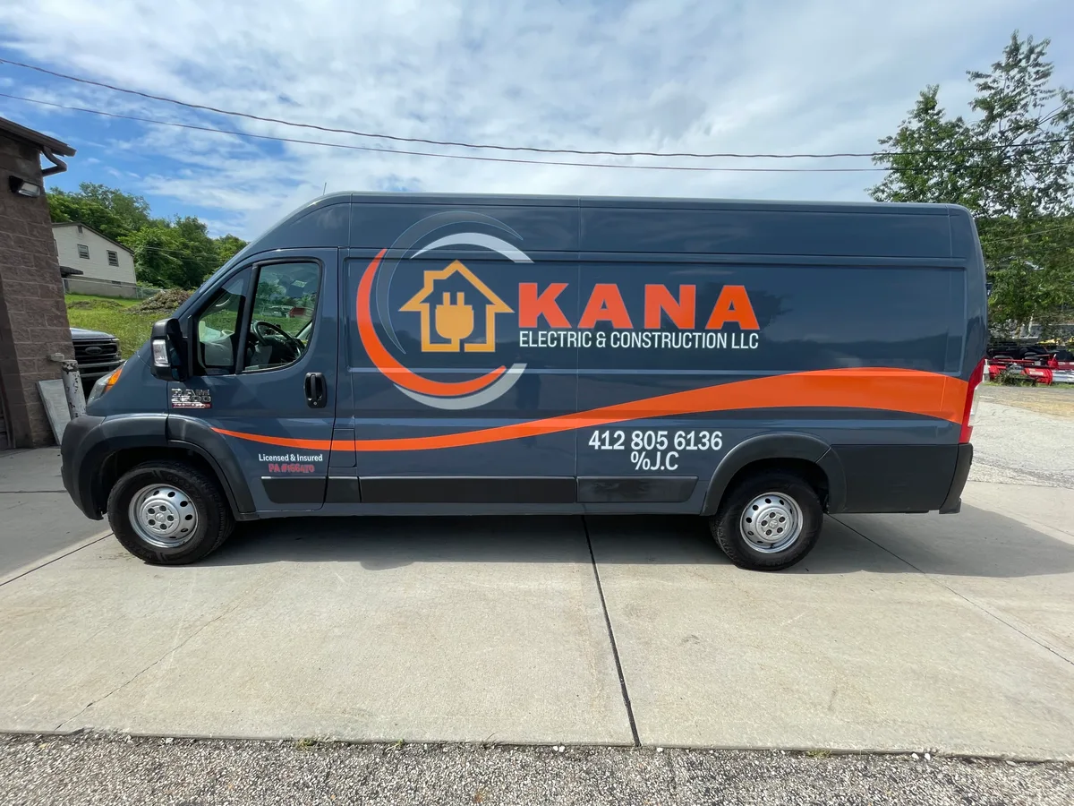 Partial wrap on a RAM ProMaster 2500 van in Pittsburgh, PA