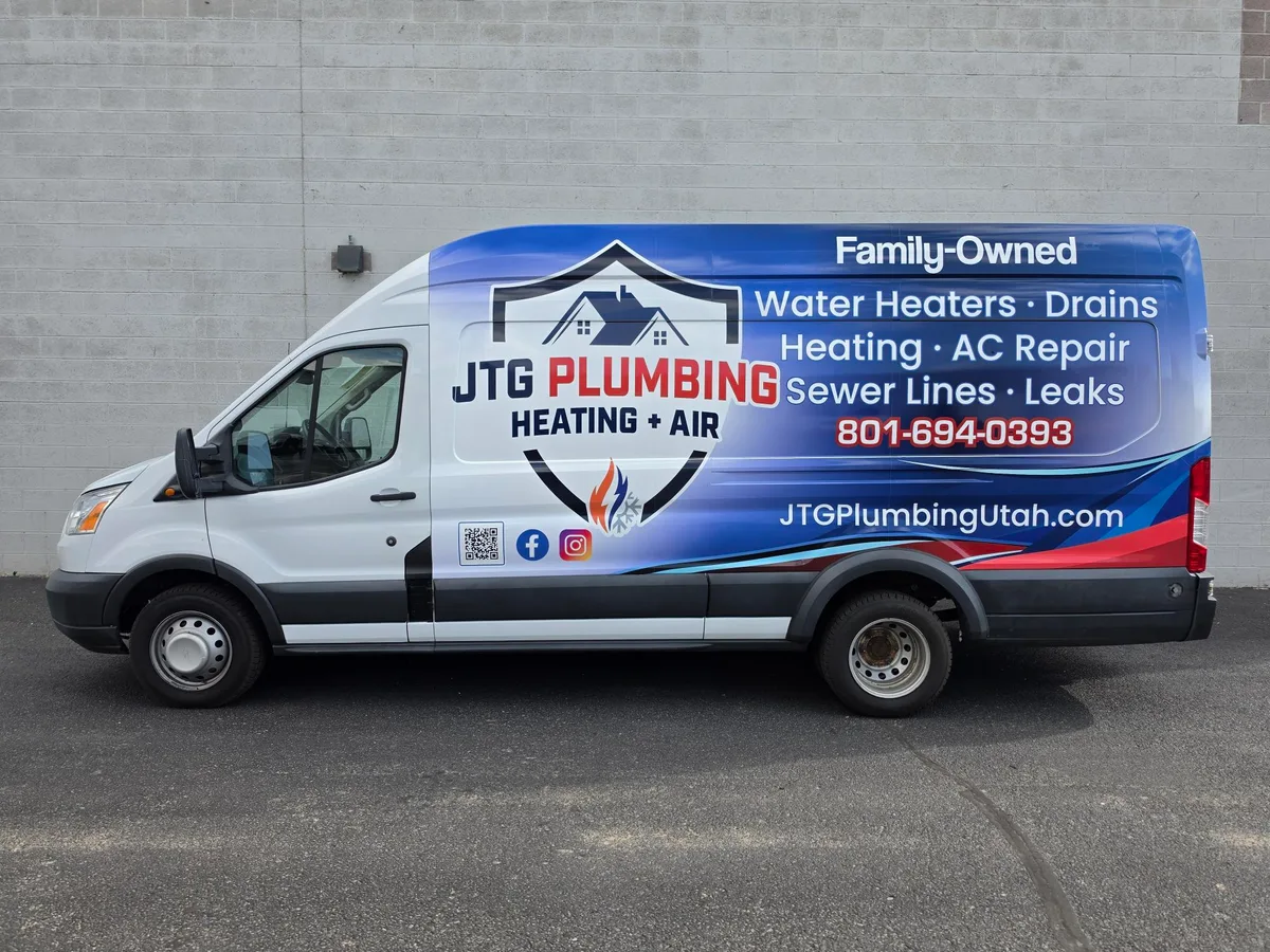 Partial wrap on a Ford Transit van in Kaysville, UT