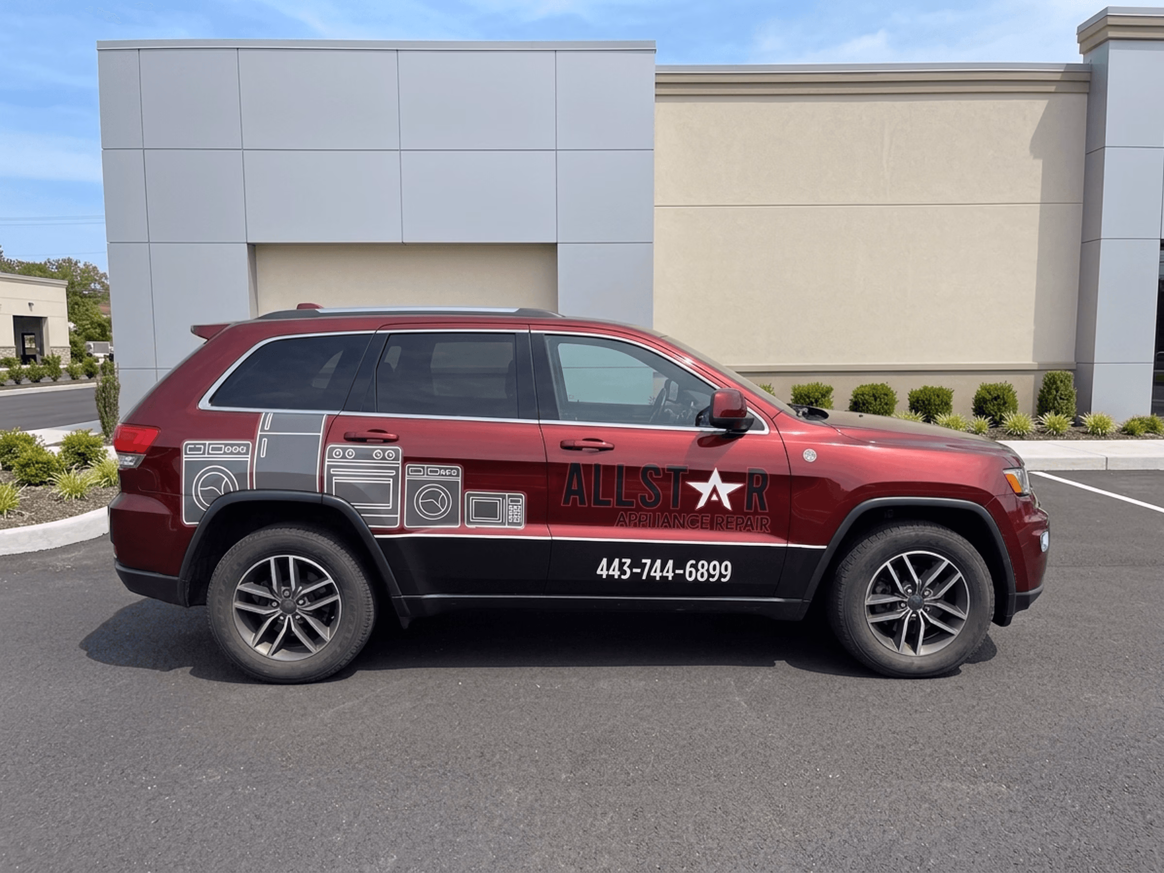 All Star Appliance Repair vehicle wrap in Lutherville Timonium, MD