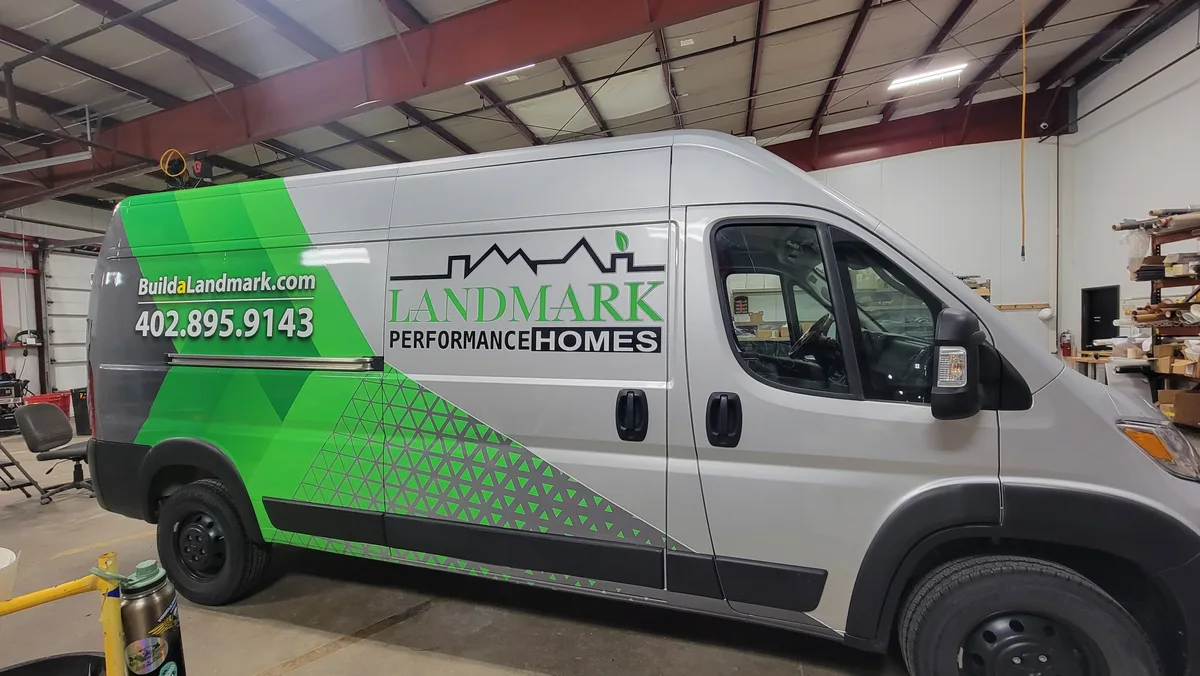 Partial wrap on a Ram ProMaster van in Omaha, NE