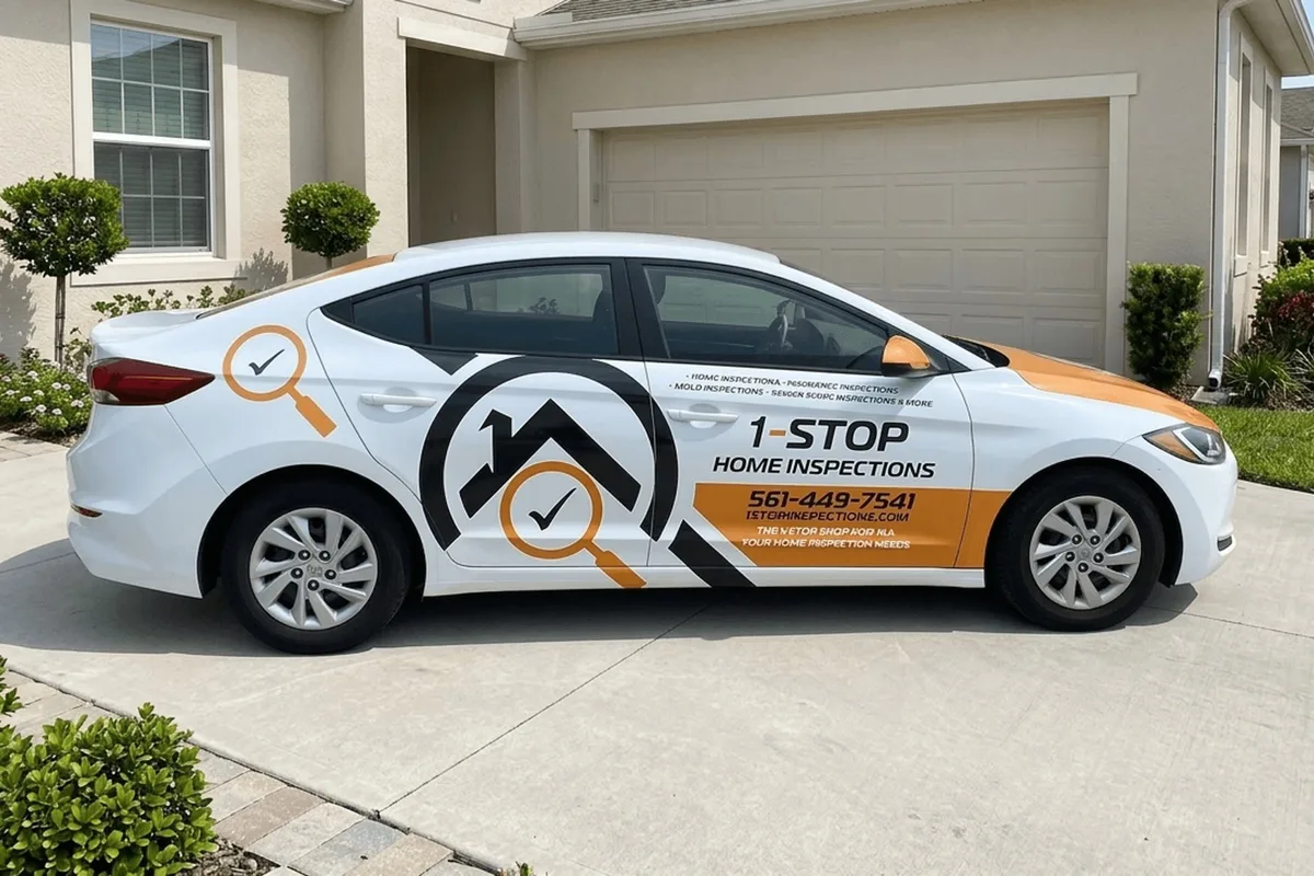 Partial wrap on a Hyundai Elantra car