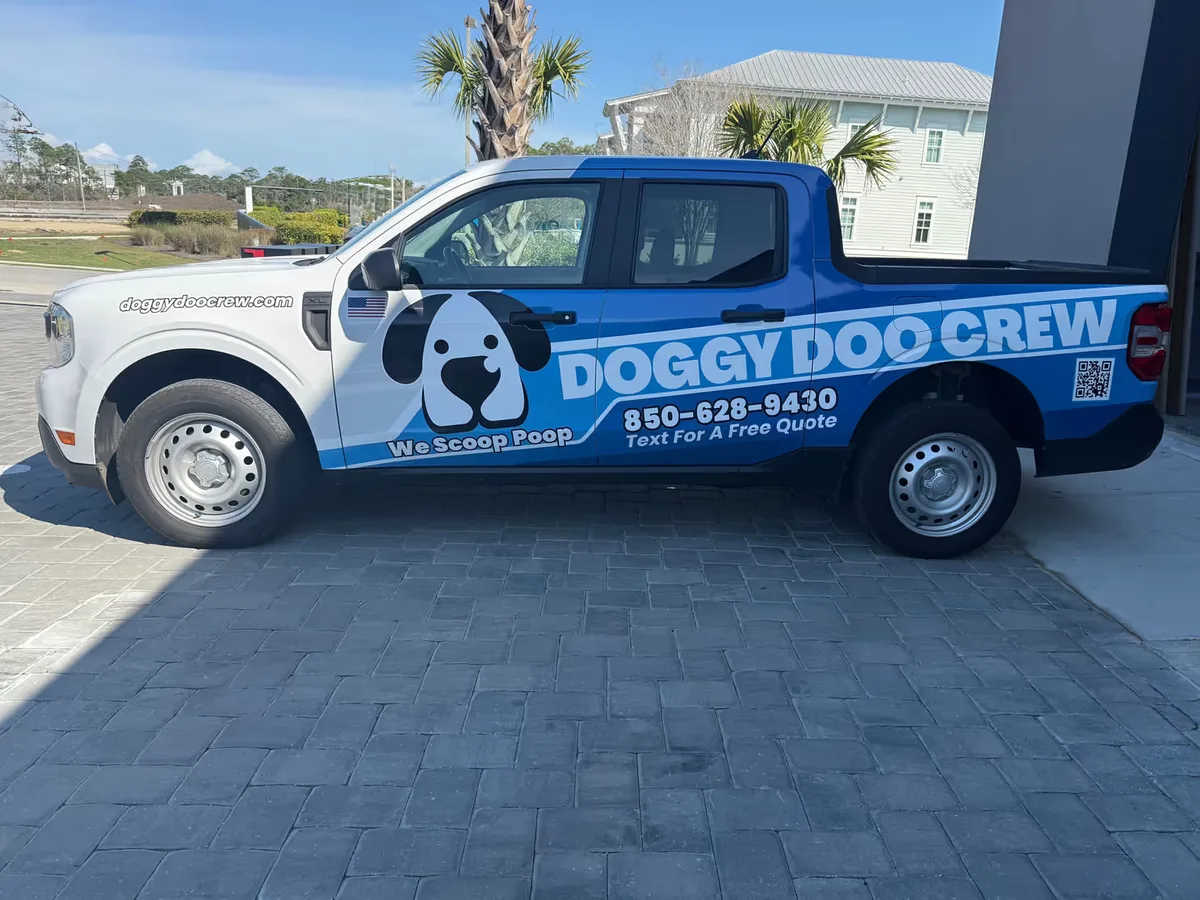 Partial wrap on a Ford Maverick truck in Panama City, FL