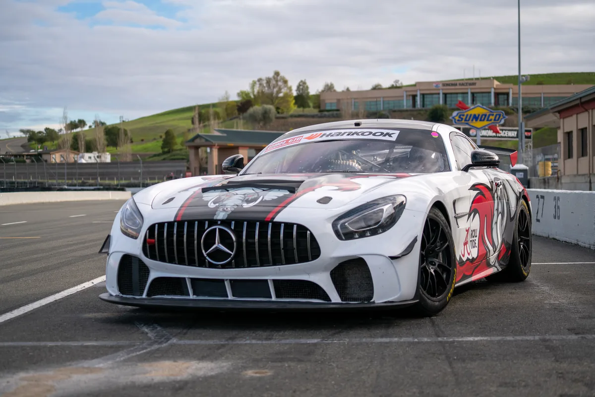 Full wrap on a Mercedes-Benz AMG GT sports car in Denver, CO