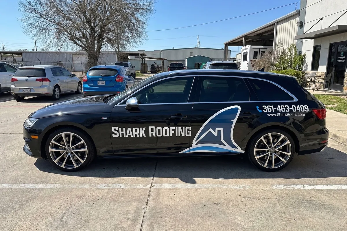 Spot graphics on an Audi A4 in Corpus Christi, TX