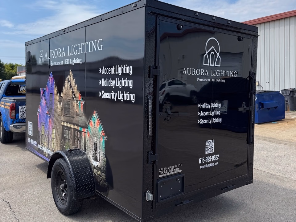 Aurora Lighting vehicle wrap in Arrington, TN
