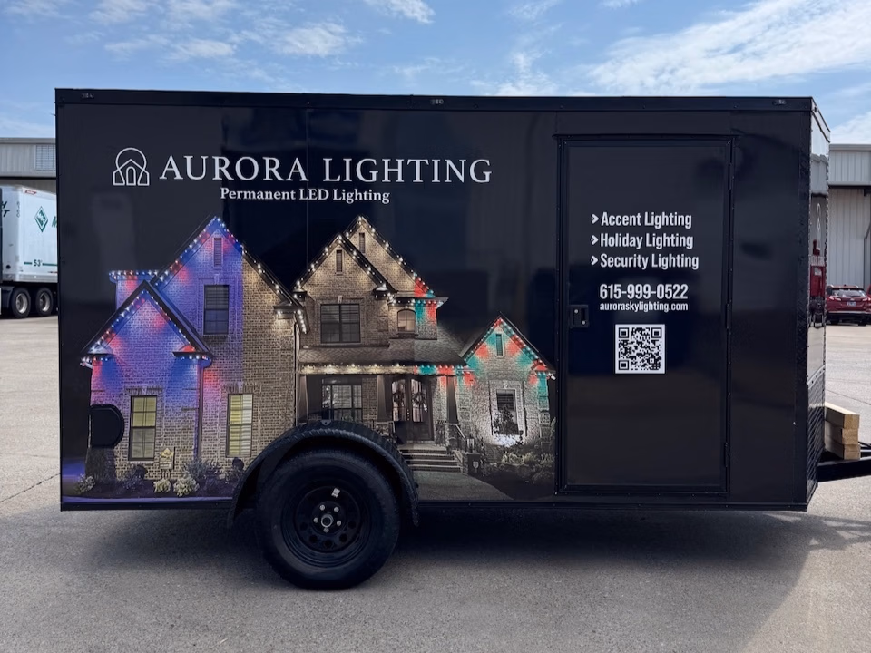 Aurora Lighting vehicle wrap in Arrington, TN