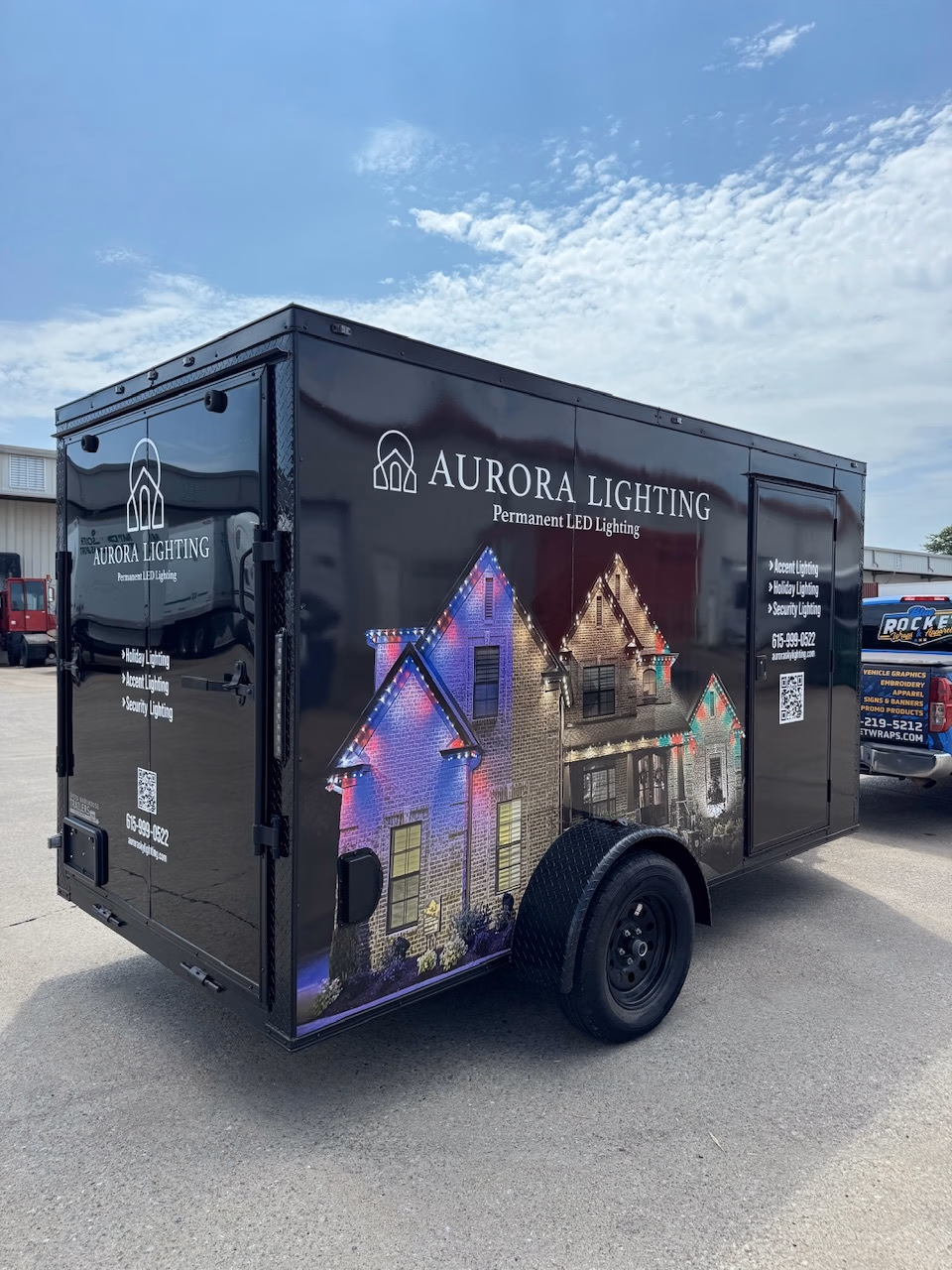 Aurora Lighting vehicle wrap in Arrington, TN