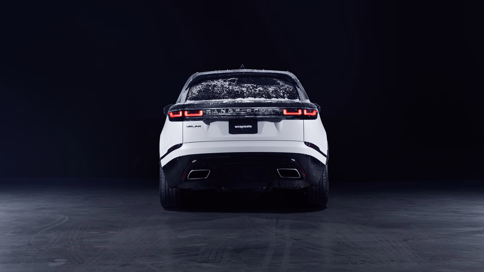 Chalk White Velar vehicle wrap in Boulder, CO